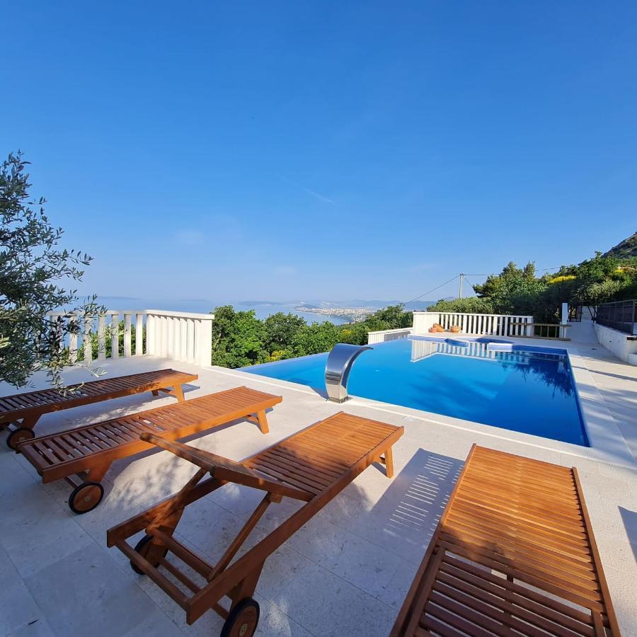 Sea View Luxury Apart Hotel Villa Conte With Swiming Pool And Romantic Spa Podstrana Exteriér fotografie