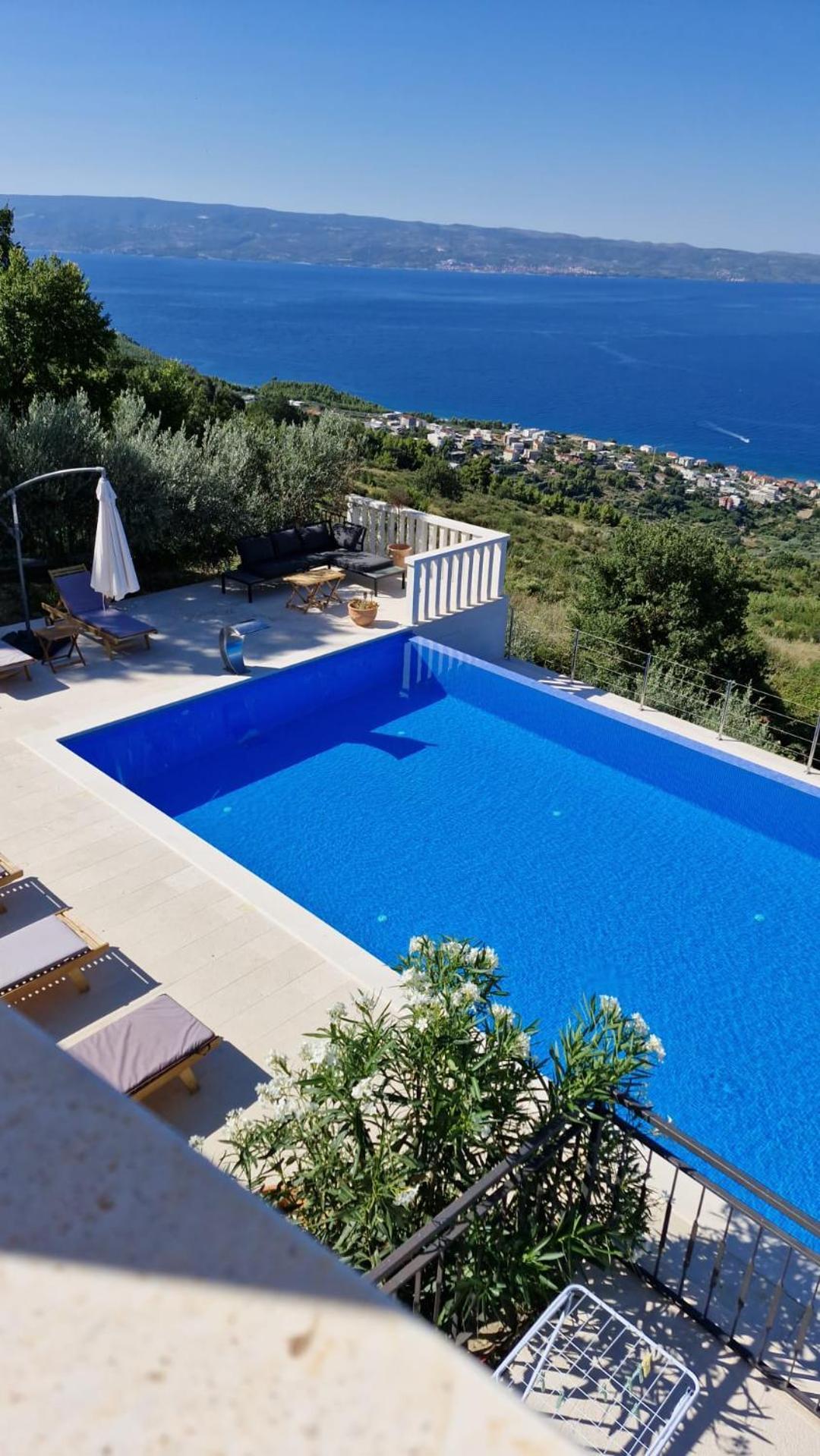 Sea View Luxury Apart Hotel Villa Conte With Swiming Pool And Romantic Spa Podstrana Exteriér fotografie