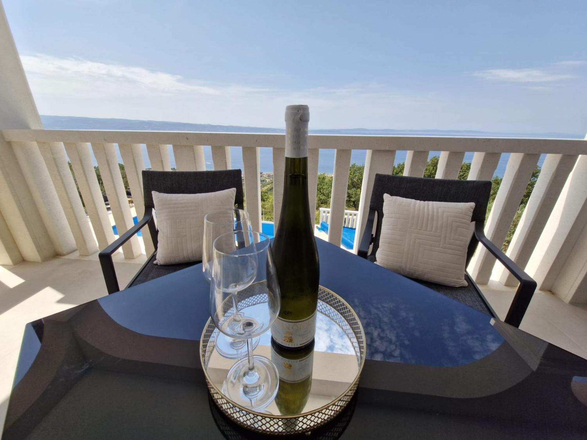 Sea View Luxury Apart Hotel Villa Conte With Swiming Pool And Romantic Spa Podstrana Exteriér fotografie